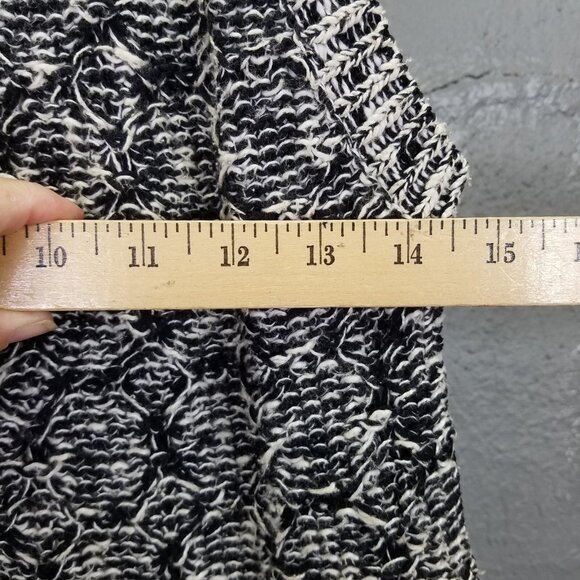 Moth Anthropologie Sweater Tank Womens S Debussy Marled Chunky Knit Black White - Picture 13 of 13